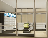 Vitrine de présentation pour cosmétiques, maquillage, et produits de beauté, personnalisable pour magasins et décoration de boutiques de soins de la peau