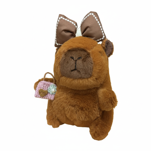 Lindo muñeco de peluche de mono con lazo y bolso de 11-30 cm para niños de 2 a 4 años, juguete de peluche suave unisex - Product Image 1