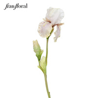 FONG IAN Iris artificiel à longue tige, bouquets réalistes faits à la main, toucher réel, arrangements floraux pour mariage, fête, jardin, maison, saison