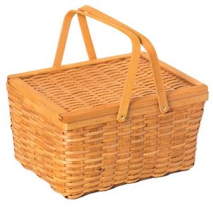 Décoration D'Interieur En <span class=keywords><strong>Osier</strong></span> Panier Pique Nique De Qualité Avec Poignee Couvercle 4 Pièces Sacs Pour Acheter Un Pres Chez Moi - Product Image 3