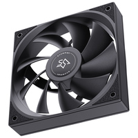 Ventilateur de boîtier PC SNOWMAN BK120 120mm noir sans LED, 1000 tr/min, Molex 4 broches Daisy, 12V DC, économique, vente en gros
