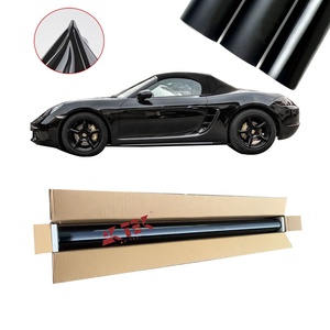 Vinilo Adhesivo para Automóviles Negro Brillante de 1.52*17M, Tecnología Antiarañazos con Liberación de Aire, Películas Elásticas para Cambio de Color de Automóviles - Product Image 1