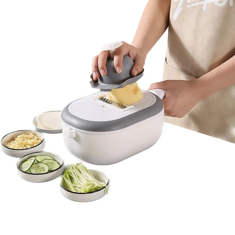 Kitchen Washing And Cutting Integrated Shredder Multifunctional Drain Basket Vegetable Cutter Fruit And Vegetable Tool