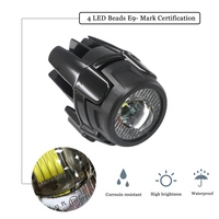 Feux antibrouillard avant universels pour moto 40W, 6000K, LED, feux auxiliaires, feux de route, ensemble avec protections, relais, câble, kit