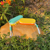 Étui de rangement souple en silicone écologique de luxe pour lunettes de soleil, à séchage rapide, avec fermeture éclair, pour voyage et plage