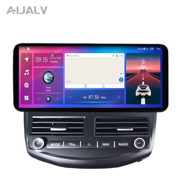 Aijia Factory Android 13 12.3IN Car DVD Player FORD 2012-2018 Focus Frame Kit Cable Canbus Box Auto Electronics Radio