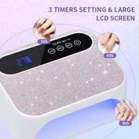 Lampe à ongles LED professionnelle nouvelle conception 2026, rechargeable sans fil, 168 W, lampe à ongles LED UV pour manucure en gel