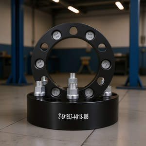 Distanziali per Ruote in Alluminio Nero 2 Pollici 6x139.7mm PCD 108mm per Ruote da 16-20 Pollici - Product Image 2