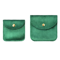 Haut de gamme velours tissu Snap-on Type bijoux sac pour anneau collier pendentif et petits accessoires stockage en gros bijoux sacs