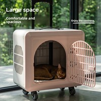 Sac de transport à roulettes pour chat et chien, sac à dos portable pour animaux de compagnie, taille extra-large, poussette anti-stress pour chien, cage pour chat, capsule spatiale