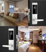 Sistema de bloqueo de puerta inteligente US ANSI Mortise para hoteles Moteles Seguridad Cerradura Electrónica RFID Software DE GESTIÓN Nube Aluminio