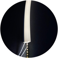 Tube en silicone diffuseur de profil blanc en forme de dôme 1225 12x25mm pour bande LED, LED néon latérale pour circuit imprimé 10MM 12MM