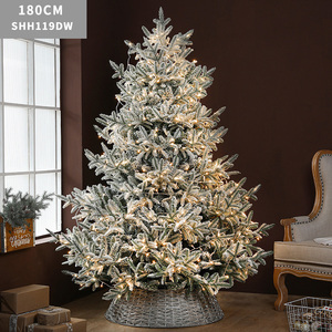 Nhà sản xuất Trung Quốc bán buôn cây thông Noel hiện đại, có đèn, phủ tuyết nhân tạo, màu trắng lớn - Product Image 6