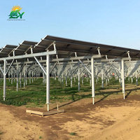 Kit de montage au sol pour panneaux solaires personnalisables, support de module photovoltaïque encadré, structure de montage en aluminium installée au sol