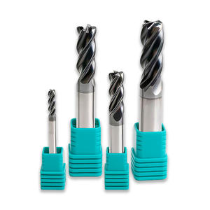 Fraises à bout sphérique à 4 cannelures résistantes à l'usure Hrc55 D1*50l D4*100l Fraises en carbure de tungstène pour acier allié - Product Image 1