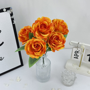 Date <span class=keywords><strong>de</strong></span> haute qualité personnalisé <span class=keywords><strong>pas</strong></span> <span class=keywords><strong>cher</strong></span> décoratif Design moderne Rose Bouquets <span class=keywords><strong>de</strong></span> <span class=keywords><strong>fleurs</strong></span> en soie - Product Image 4