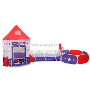Tente extérieure Tunnel Vente en gros Maison de jeu pour enfants Astronaute de l'espace Tentes de jeu <span class=keywords><strong>pop</strong></span>-up avec tunnel et piscine à balles - Product Image 2
