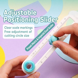 Coupe-papier <span class=keywords><strong>rotatif</strong></span> portable, coupe-cercle rond, <span class=keywords><strong>360</strong></span> degrés, A4, manuel, taille 4-12 pouces, mini coupe-papier pour scrapbooking - Product Image 6