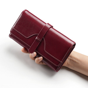 <span class=keywords><strong>Portafoglio</strong></span> Lungo da <span class=keywords><strong>Donna</strong></span>, Borsellino Vintage Porta Carte <span class=keywords><strong>Rosso</strong></span>, Portafogli in Vera Pelle, Pochette Porta Soldi, <span class=keywords><strong>Portafoglio</strong></span> in Pelle PU - Product Image 2