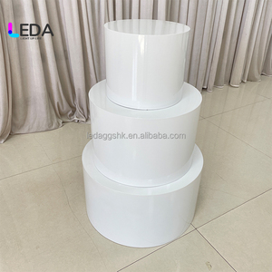 Base de Metal Cilíndrica para Tartas, Mesa de Exhibición para Postres, Decoración para Bodas, Venta Caliente LEDA - Product Image 2