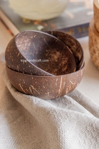 Natural <b>Coconut</b> <b>Shell</b> Bowl Handmade Polished Eco-Friendly Lightweight Durable Classic Bowl for Smoothie Acai Salad Dessert - Product Image 3