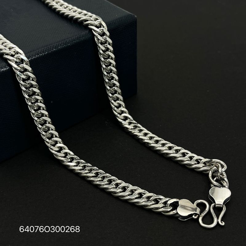 Wholesale Custom Size Link Chain Necklace Chains 925 Sterling Silver For Men High Quality Silver Jewelry Hiphop