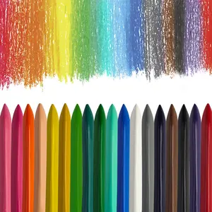 Crayon double face lavable, soyeux, Non toxique, disponible en 24 couleurs, 1 unité, vente en gros