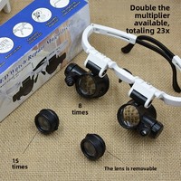 8X 15X 23X Head Mounted Glasses High Magnification Mechanical Clock Repair Carve Antique Jewelry Appraisal 9892H1