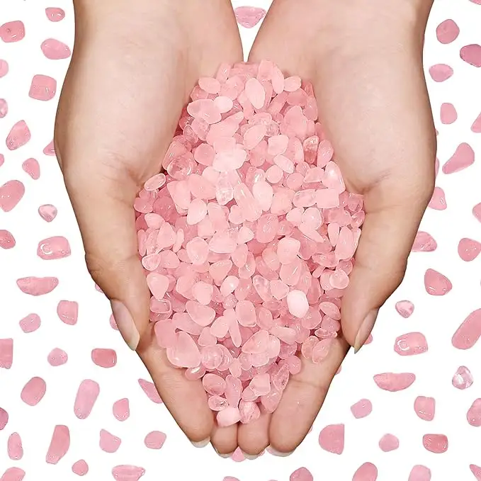 All'ingrosso cristalli di pietre preziose lucidate trucioli di ghiaia naturale ametista quarzo rosa trucioli di cristallo pietre curative