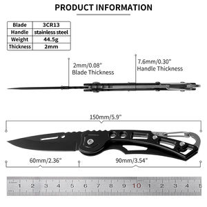 सबसे ज्यादा बिकने वाली स्टेनलेस स्टील ब्लेड कीचेन चाकू की जेब facas taicas पदोन्नति में जीवित रहने के लिए सामरिक चाकू - Product Image 2