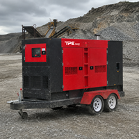 Générateur diesel silencieux de 625 kVA monté sur remorque, générateur d'énergie industriel robuste pour chantier de construction