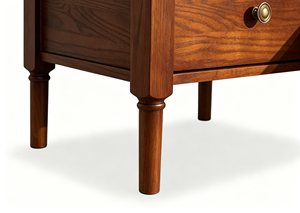Premium Solid Wood Nightstand French Vintage Spindle <b>Legs</b> 2 Drawer Storage Bedroom Furniture Stable Bedside End <b>Table</b> - Product Image 3