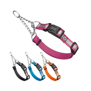 Custom <b>PVC</b> Dog Collar With Reflective <b>Strips</b> Waterproof Durable For Outdoor Walking Medium Size Solid Color Simple Style - Product Image 4