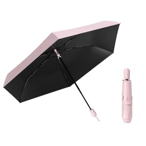 Nuevo Paraguas Plegable de Tres Secciones, Totalmente Automático, Ultraligero, de Doble Uso (Sol y Lluvia), con Protección Solar, de Goma Negra y Tela Pongee, para Adultos, Personalizable - Product Image 1