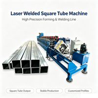 Machine de soudage laser pour tubes carrés, formage à froid, contrôlée par PLC, haute efficacité, facile à utiliser, fabrication de tubes en acier au carbone galvanisé