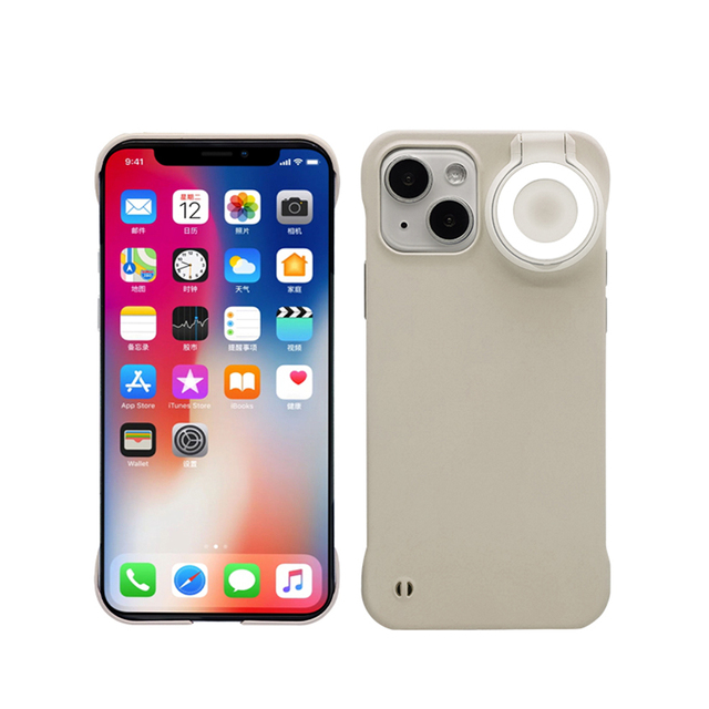 Wholesale Hot Popular Colorful Mobile Phone Protector Shell for for 14 13 Pro Max Led Flip Ring Selfie Light Shockproof Cases