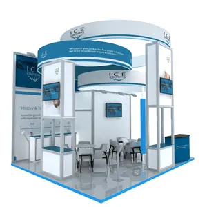 Big size freely adjustable modular aluminum profile trade show display builder booth supplier