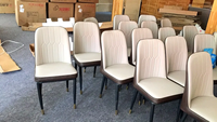 Chaises de Salle à Manger Design Minimaliste Prix Usine, Meubles de Luxe Modernes pour Hôtel et Restaurant, Chaises Nordiques en Métal et Cuir