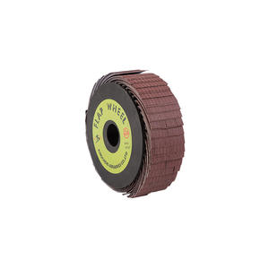 Ruota lamellare per lucidatura a filo in tela smeriglio personalizzata per profilo di mobili con Primer in legno - Product Image 3