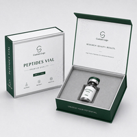 Boîte d'emballage personnalisée de luxe en carton blanc avec fermeture magnétique pour flacons en verre transparent de 2 ml, 3 ml, 10 ml (5 pièces) avec insert en EVA