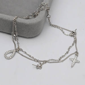 Bracelet exquis en argent S925 à 3 perles pour femmes, accessoires de bijoux en perles DIY, perle fantaisie Duo 531 - Product Image 4