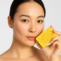 Savon Solide Exfoliant Vegan Artisanal à l'Acide Kojique et au Citron pour le Corps et le Visage des Adultes – Éclaircissant et Hydratant pour le Bain