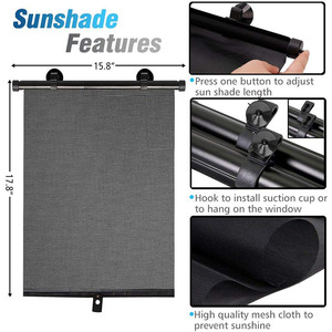 <span class=keywords><strong>Voiture</strong></span> <span class=keywords><strong>Ventouse</strong></span> Rétractable Côté Rouleau de Fenêtre Rideau Pare-Soleil Avec Protection UV - Product Image 4