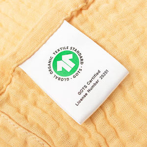 カスタム 無地カラー 100%オーガニックコットン ソフト 4重ガーゼ ベビーキルト 新生児用おくるみ モスリンブランケット 赤ちゃん用おくるみ - Product Image 1