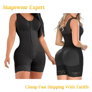 Open Crotch Full Body Slimming <strong>Shapewear</strong> <strong>Bodysuits</strong> <strong>Women</strong> Sleeveless Tummy Control Butt Lifer Enhancer Plus Size Body Shaper - Product Image 1