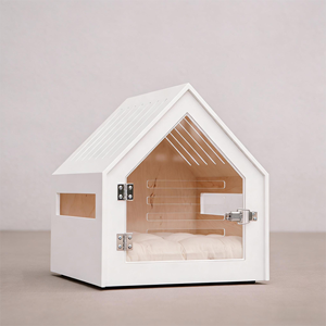 Cama creativa para gatos de madera, moderna y sencilla, con puerta de cristal, caseta para mascotas, caseta para perros de uso doméstico - Product Image 3