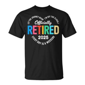 T-shirt da donna a maniche corte con stampa digitale, girocollo, per adulti, modello 2025 - Edizione Ufficiale Pensionata - Product Image 1