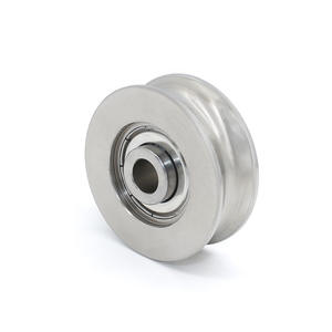 Roulement à billes à gorge profonde en acier inoxydable en forme de U, non portant, S6000ZZ, guide de corde non standard, poulie coulissante - Product Image 2