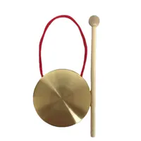 Simbal Gong Tembaga dengan Tongkat Kayu, Mainan Anak-anak Perkusi Opera Gereja, Mainan Musik Tradisional Cina