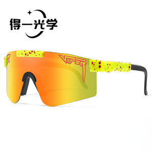 Lunettes de soleil sport Viper noires polarisées UV400 pour le cyclisme, la randonnée, la pêche et la conduite - Product Image 2